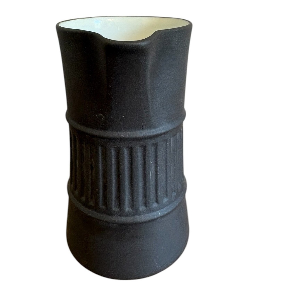 Dansk Flamestone Fluted Creamer Vintage Denmark Jens Quistgaard‎ MCM Brown Matte - Picture 7 of 8